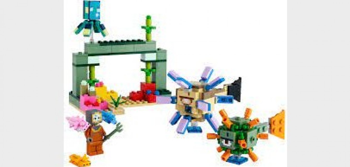 <h6 class='prettyPhoto-title'>Lego Minecraft 21180 The battle of the guardians</h6>