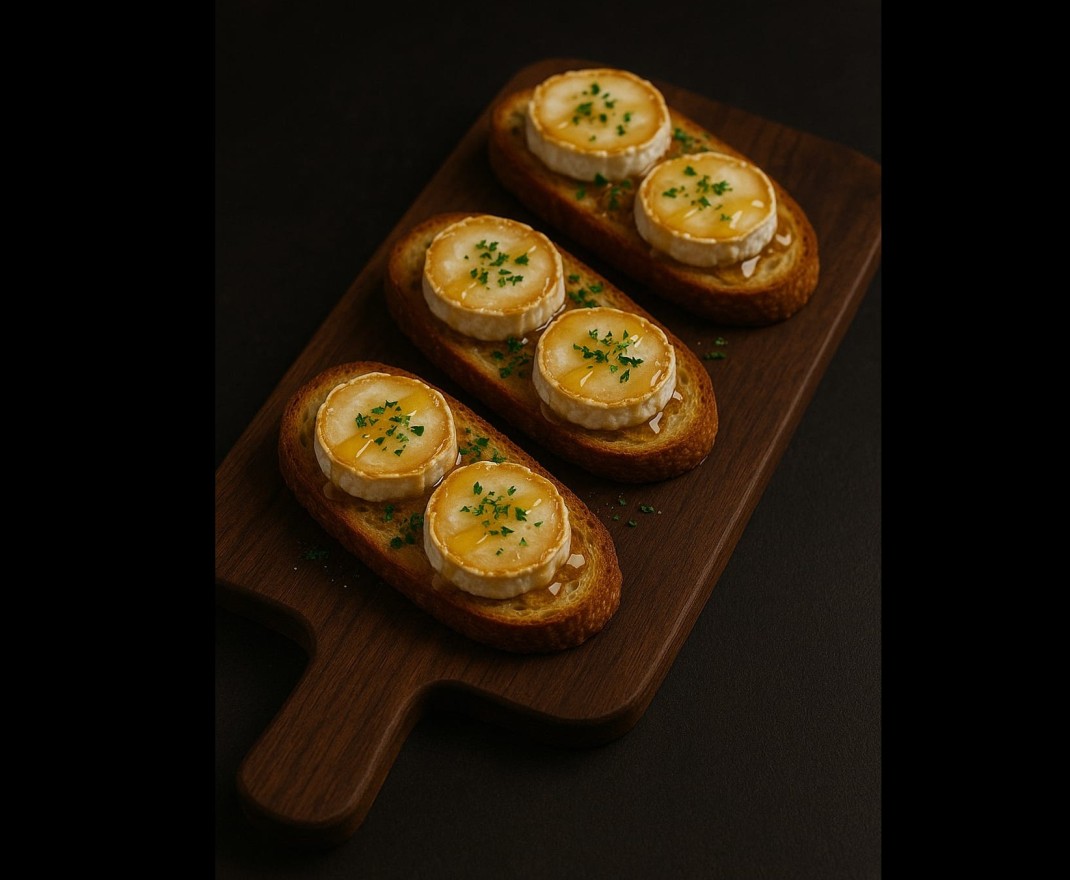 <h6 class='prettyPhoto-title'>Bruschetta Chevre miel </h6>